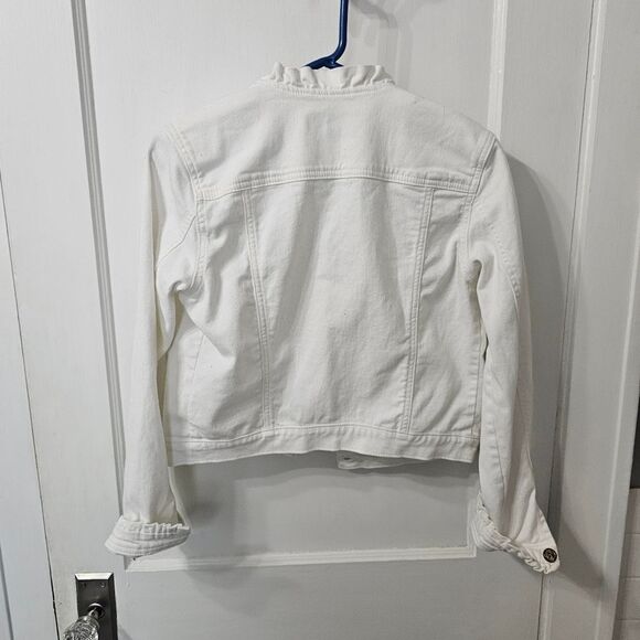 Draper James White Jean Jacket Sz Small, Excellent Condition - Picture 2 of 4